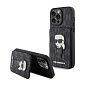Клип-кейс (накладка) с визитницей CG Mobile Lagerfeld Karl PU Saffiano Cardslot для Apple iPhone 15 Pro