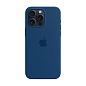 Клип-кейс (накладка) Silicone Case MagSafe для Apple iPhone 15 Pro Max силикон, тёмно-синий