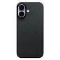 Клип-кейс (накладка) Pitaka Ultra-Slim Case для Apple iPhone 17 кевлар (арамид), чёрно-серый (узкая полоска) (KI1701)