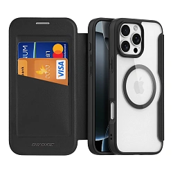 Чехол-книжка Dux Ducis Skin X Pro для Apple iPhone 16 Pro полиуретан, термополиуретан, чёрный