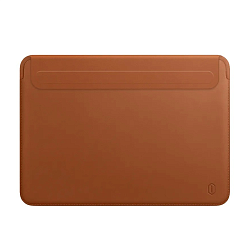 Чехол WIWU Skin Pro 2 Leather Sleeve для Apple MacBook Air 15" (2023 - 2025) полиуретан, кожа, коричневый