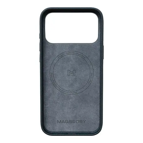 Клип-кейс (накладка) Magssory Eco Leather Case для Apple iPhone 17 Pro Max экокожа, микрофибра, чёрный - 2