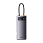 Адаптер-разветвитель для компьютера Baseus Metal Gleam Series/Starjoy(HDMI*1+USB3.0*3+PD*1+VGA*1+RJ45*1) (7в1) серый