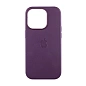 Клип-кейс (накладка) Leather Case MagSafe для Apple iPhone 16 Pro Max кожа, тёмно-фиолетовый