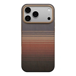 Клип-кейс (накладка) Pitaka Aramid UltraGuard Case для Apple iPhone 17 Pro Max кевлар (арамид), "закат" (KI1702PBM)