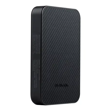 Внешний аккумулятор с беспроводной зарядкой Pitaka Magnetic Power Bank Qi2 10000 мАч 20 Вт чёрно-серый (узкая полоска) (PBQ2501) - 2