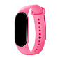 Спортивный ремешок для Mi Band 5 / 6 / 7 силикон ярко-розовый