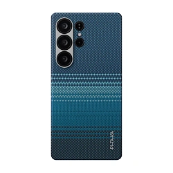 Клип-кейс (накладка) Pitaka Tactile Woven Case для Samsung Galaxy S25 Ultra кевлар (арамид), "восход луны"