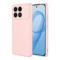 Клип-кейс (накладка) Silicone cover закрытый для Xiaomi Poco F8 Pro 5G силикон, пудровый