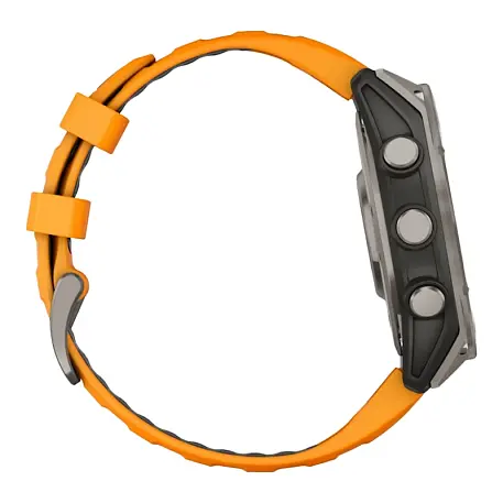 Умные часы Garmin Fenix 8 47 mm Amoled титановый (оранжевый/графитовый ремешок) - 4