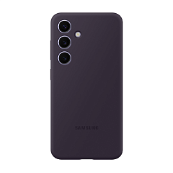 Клип-кейс (накладка) Samsung Silicone Case для Samsung Galaxy S24 поликарбонат, силикон, тёмно-фиолетовый