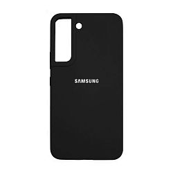 Клип-кейс (накладка) Silicone cover закрытый для Samsung Galaxy S22 силикон, чёрный