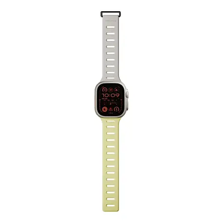 Ремешок Native Union Active Band для Apple Watch 38 / 40 / 41 / 42mm силикон жёлтый, серый - 3