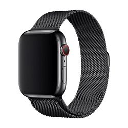 Браслет Apple Миланский сетчатый для Apple Watch 44 / 45 / 46 / 49mm сталь "чёрный космос"