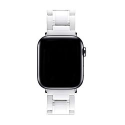 Браслет для Apple Watch 44 / 45 / 46 / 49mm керамика белый (пятибусиновый)