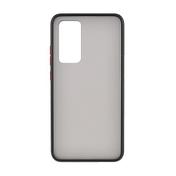 Клип-кейс (накладка) Shell для Xiaomi 12 / 12х пластик, затемнённый с чёрной рамкой