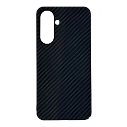 Клип-кейс (накладка) Luxo Carbon для Samsung Galaxy S25 пластик, чёрно-серый