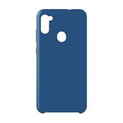 Клип-кейс (накладка) Silicone cover для Samsung Galaxy A11 / M11 силикон, тёмно-синий