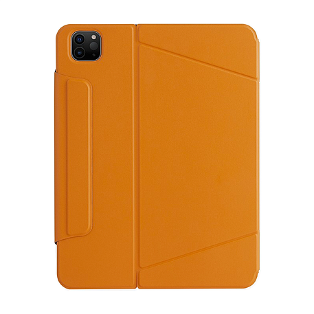 Чехол-книжка UNIQ Ryze для Apple iPad Pro 11" (2020 / 2022) / Apple iPad Air 10.9 (2020 / 2022) (Уценка) оранжевый (хорошее состояние, небольшой участок с изменением цвета от линьки под застежкой) - 2