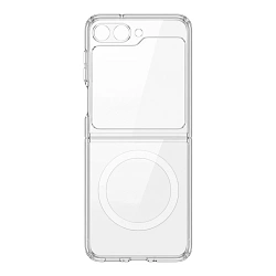 Клип-кейс (накладка) Pure Collection MagSafe для Samsung Galaxy Z Flip 6 / 7 FE полиуретан, поликарбонат, прозрачный