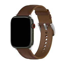 Ремешок Classic для Apple Watch 44 / 45 / 46 / 49mm кожа тёмно-коричневый гладкий