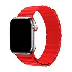 Магнитный браслет для Apple Watch 38 / 40 / 41 / 42mm силикон красный