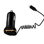 Автомобильное зарядное устройство + кабель Lightning Hoco Z14 18 Вт, чёрный - 1