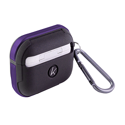 Кобура K-DOO Crashguard для Apple AirPods 3 чёрный с тёмно-фиолетовым