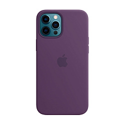 Клип-кейс (накладка) Silicone Case для Apple iPhone 12 Pro Max силикон, тёмно-фиолетовый