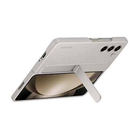 Клип-кейс (накладка) Samsung Standing Case with Strap для Samsung Galaxy Z Fold 5 силикон, полиуретан, песочный - 4