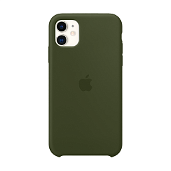 Клип-кейс (накладка) Apple Silicone Case реплика для Apple iPhone 11 силикон, тёмно-оливковый
