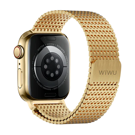 Магнитный браслет WIWU Domino для Apple Watch 44 / 45 / 46 / 49mm сталь - 2
