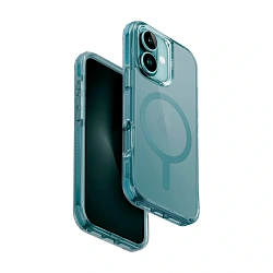 Клип-кейс (накладка) UNIQ Combat MagSafe для Apple iPhone 16 полиуретан, бирюзово-зеленый