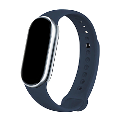 Спортивный ремешок для Xiaomi Smart Band 8 / 9 / 10 силикон тёмно-синий