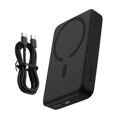Внешний аккумулятор с беспроводной зарядкой Baseus Magnetic Mini Wireless Fast Charge 10000 мАч 30 Вт чёрный - 4