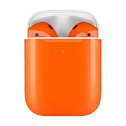 Беспроводные наушники Apple AirPods 2 с зарядным футляром оранжевый (MV7N2)