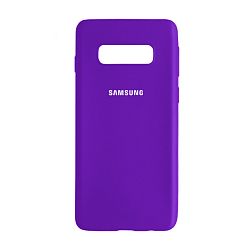 Клип-кейс (накладка) Silicone cover закрытый для Samsung Galaxy S10e силикон, фиолетовый