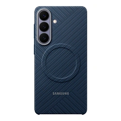 Клип-кейс (накладка) Samsung Carbon Magnet Case для Samsung Galaxy S26 Plus арамидное волкно, алюминий, поликарбонат, тёмно-синий