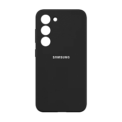 Клип-кейс (накладка) Silicone cover закрытый для Samsung Galaxy S23 силикон, чёрный