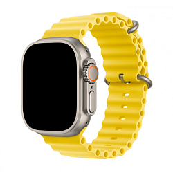 Ремешок Apple Ocean Band для Apple Watch 44 / 45 / 46 / 49mm фторэластомер Yellow