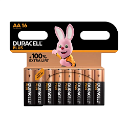 Батарейка Duracell Plus AA LR6-16BL, 16шт