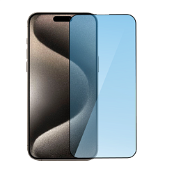 Защитное стекло Mocoll Kyanite Series (2nd Gen) Dust Filter 2.5D для Apple iPhone 15 Pro Max, черная рамка