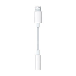 Адаптер-переходник Apple (Lightning to 3.5mm mini jack) 7 см, белый