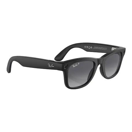Умные очки Ray-Ban Wayfarer Matte Black, Gradient Graphite Polarized, (50-22-150mm) - 3