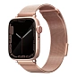 Миланский сетчатый браслет UNIQ Dante для Apple Watch 44 / 45 / 46 / 49mm сталь розовое золото