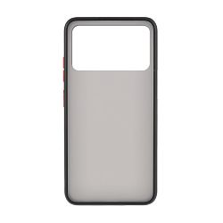 Клип-кейс (накладка) Shell для Xiaomi Poco M3  пластик, затемнённый с чёрной рамкой