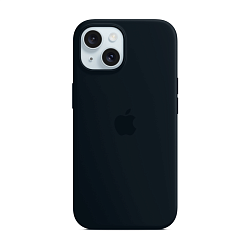 Клип-кейс (накладка) Silicone Case MagSafe для Apple iPhone 15 Plus силикон, чёрный