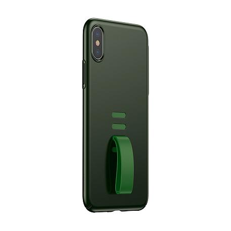 Клип-кейс (накладка) Baseus Litlte Tail для Apple iPhone X / Xs пластик, тёмно-зелёный - 2