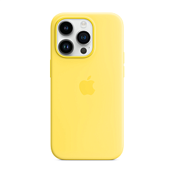 Клип-кейс (накладка) Silicone Case MagSafe для Apple iPhone 14 Pro силикон, канареечно-желтый