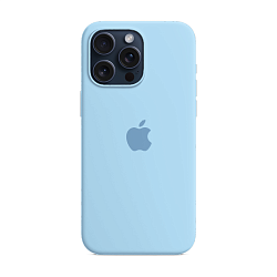 Клип-кейс (накладка) Silicone Case для Apple iPhone 15 Pro силикон, голубой